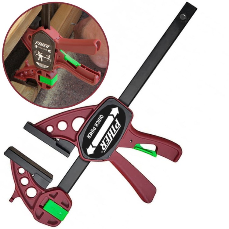PIHER 52645 Ścisk stolarski Quick 45cm szczęki 8cm 150kg