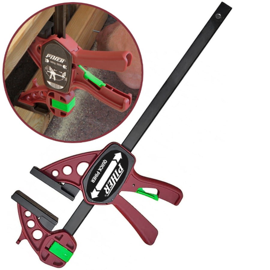 PIHER 52625 Ścisk stolarski Quick 125cm szczęki 8cm 150kg