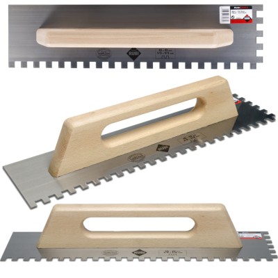 RUBI 65983 Paca zębata z drewnianym uchwytem 48cm 10x10mm