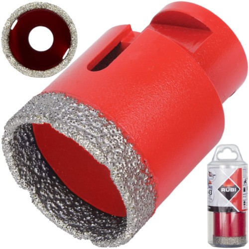 RUBI wiertło diamentowe na sucho dry gres 43mm