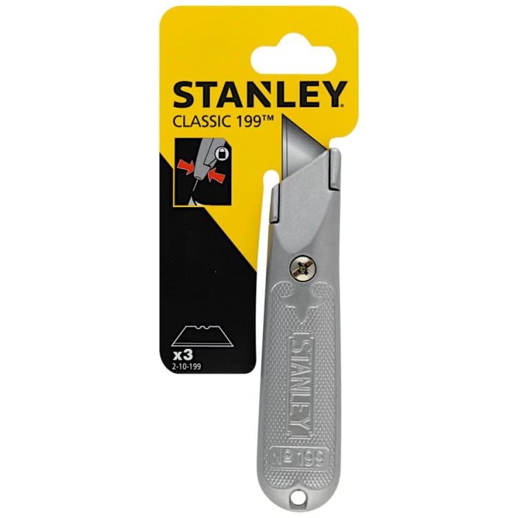 STANLEY -1-10-199 Nóż metalowy z ostrzem trapezowym + 3 ostrza