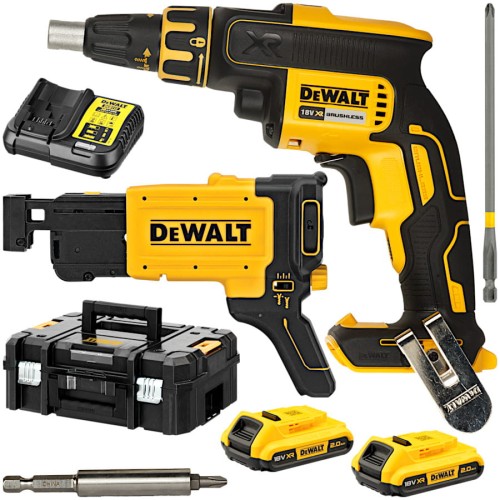 DeWalt DCF620D2K Wkrętarka do płyt GK 18V 2x2,0Ah + ładowarka + skrzynia