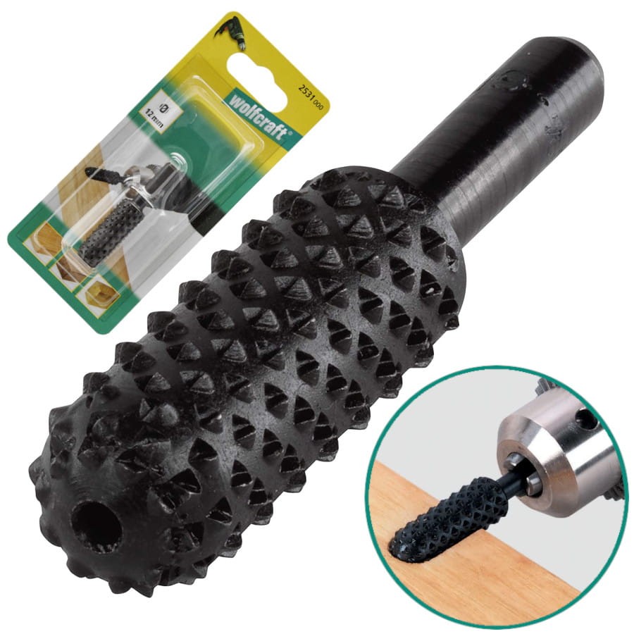 WOLFCRAFT 2531000 Zdzierak cylindryczny półokrągły do drewna WS
