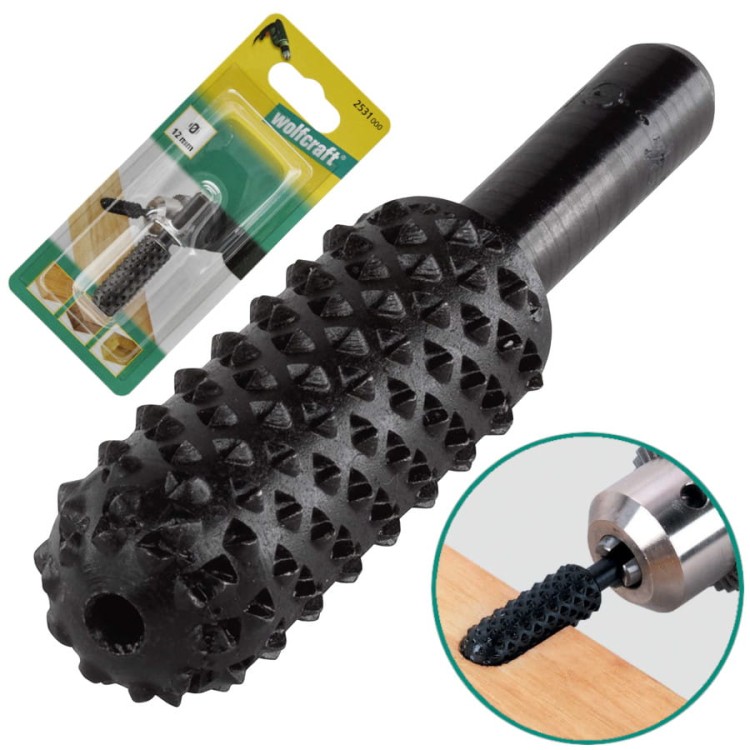 WOLFCRAFT 2531000 Zdzierak cylindryczny półokrągły do drewna WS