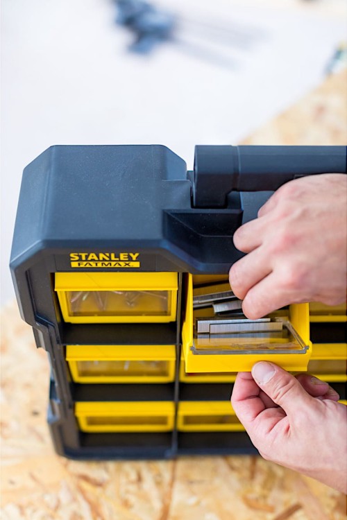 Zastosowanie organizera STANLEY FatMax Flip Bin