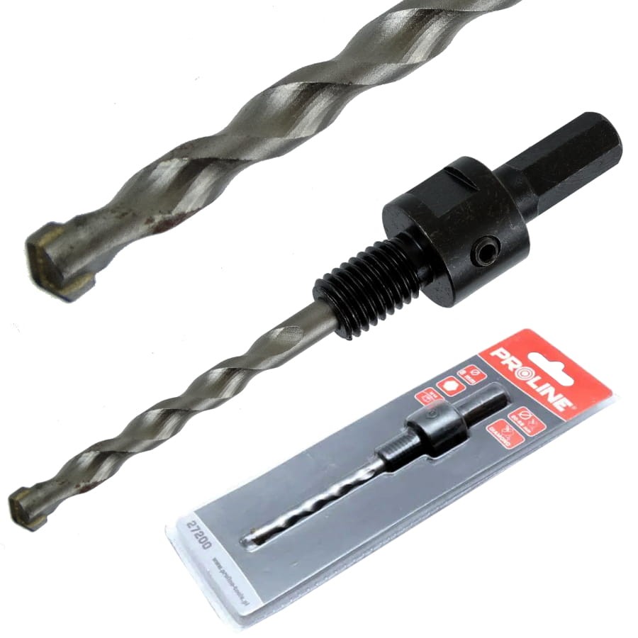 PROLINE 27200 Adapter sześciokątny do otwornic + wiertło