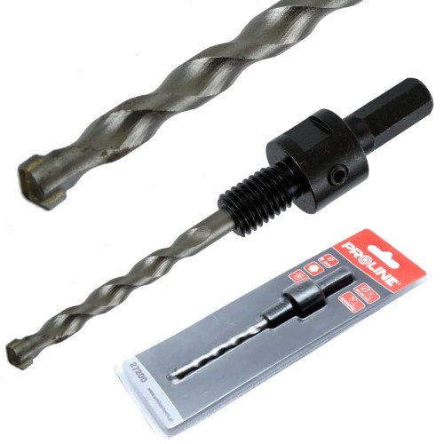 PROLINE 27200 Adapter sześciokątny do otwornic + wiertło