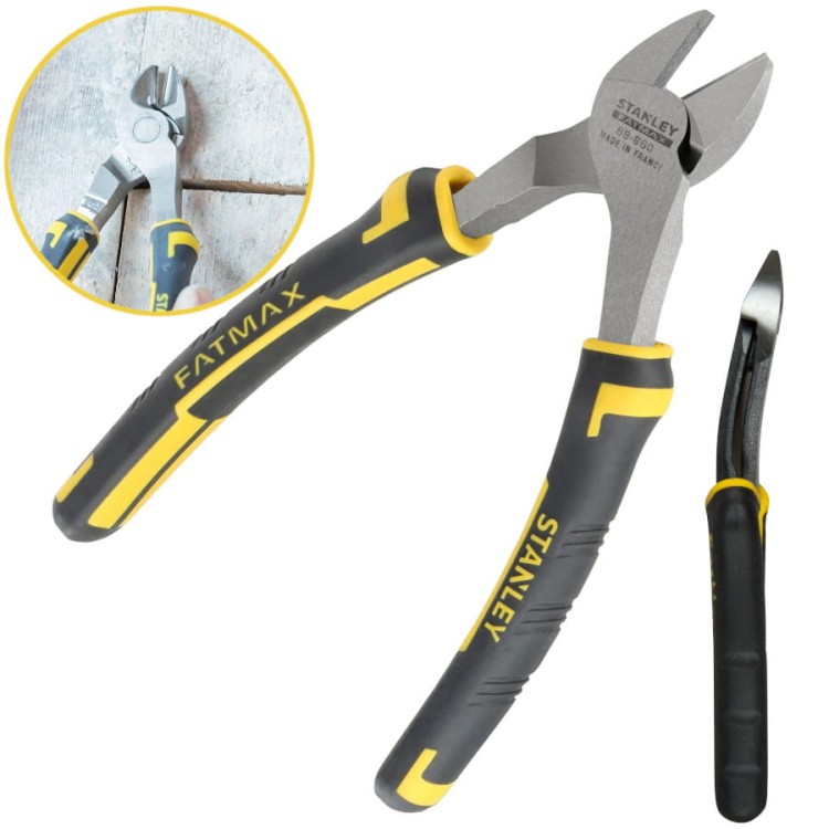 STANLEY 0-89-860 Szczypce diagonalne odgięte 160mm FatMax