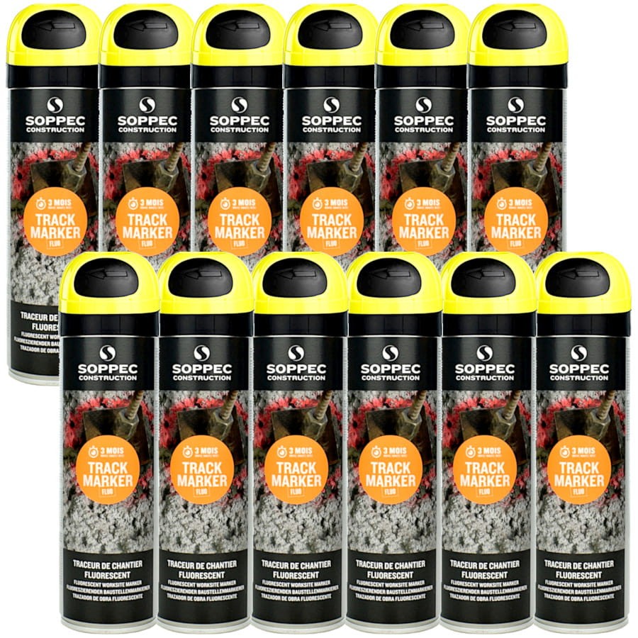 SOPPEC TRACK MARKER Farba geodezyjna żółta 500ml 12szt.