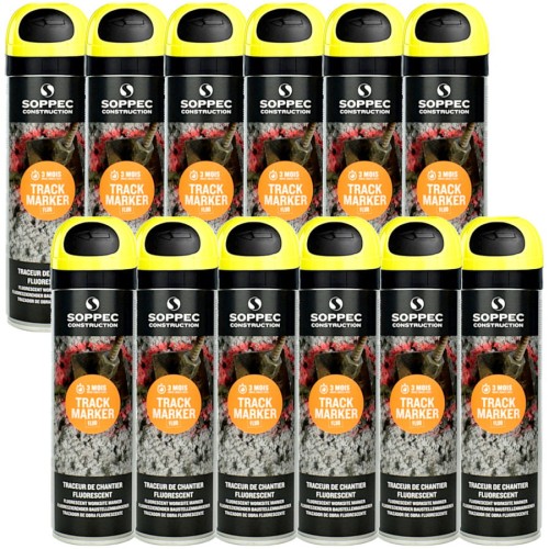 SOPPEC TRACK MARKER Farba geodezyjna żółta 500ml 12szt.