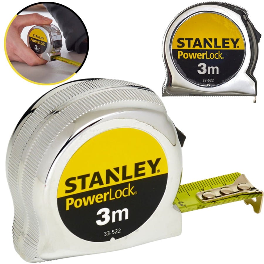 STANLEY 1-33-522 Miara zwijana PowerLock 3m wstrząsoodporna