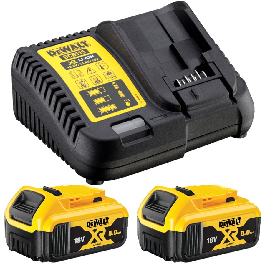 DEWALT DCB115 Ładowarka wielonapięciowa + 2x akumulator DeWalt DCB184