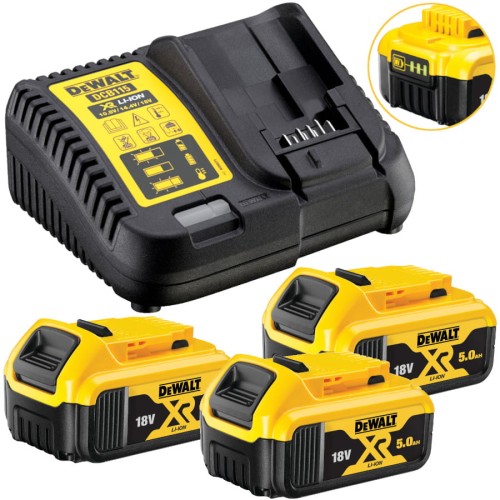 DEWALT DCB115 Ładowarka wielonapięciowa + 3x akumulator DeWalt DCB184