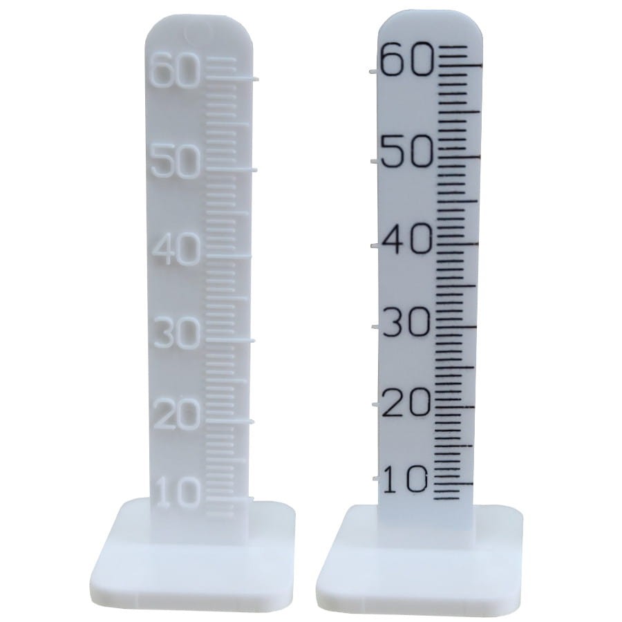 NIVCOMP Miarki wysokości wylewki do poziomicy wężowej 65mm 100szt.