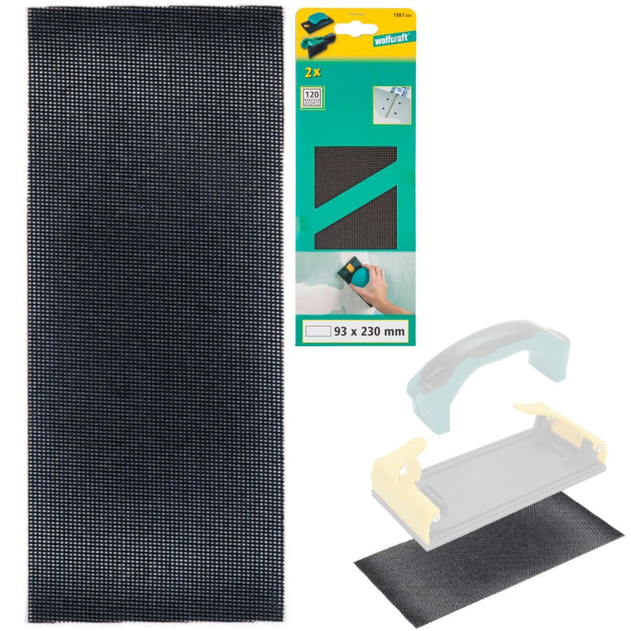 WOLFCRAFT 1997000 Siatka ścierna 93x230mm gr 120 2szt