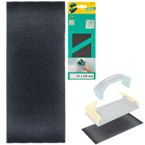 WOLFCRAFT 1997000 Siatka ścierna 93x230mm gr 120 2szt