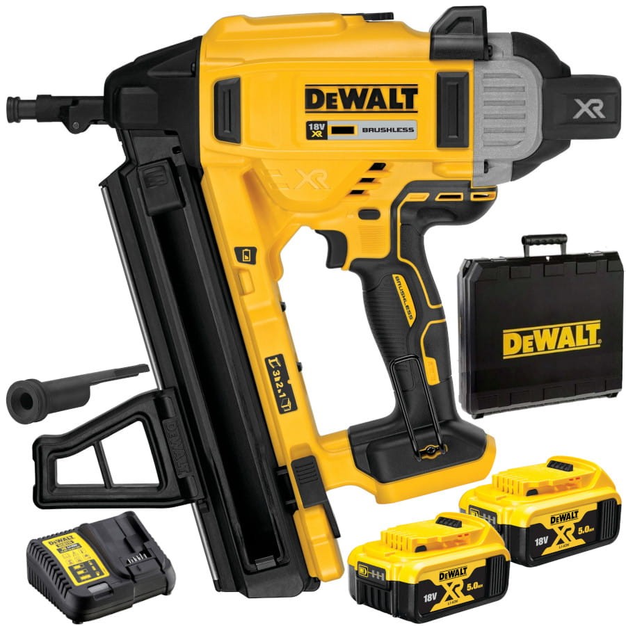 DEWALT DCN890P2 Gwoździarka do betonu 2x5.0Ah + ładowarka + walizka