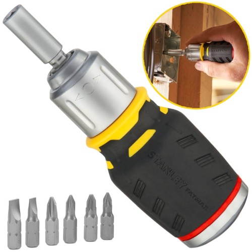 STANLEY FMHT0-62688 Mini wkrętak z grzechotką i 6 bitów