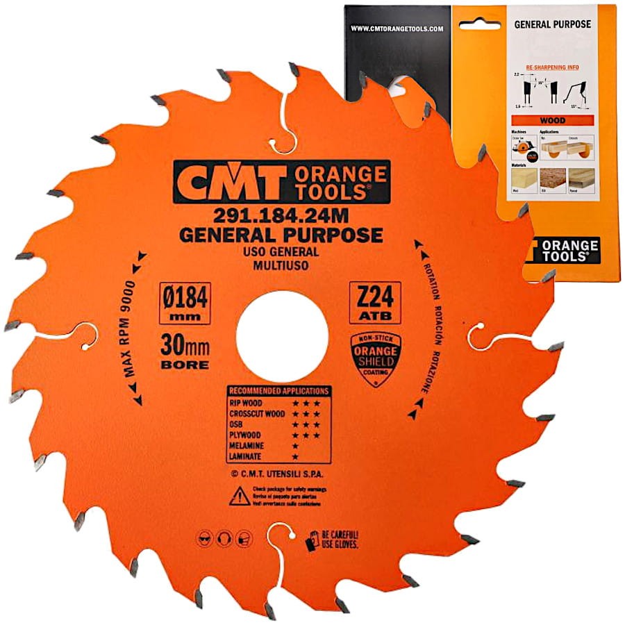 CMT 291.184.24M Tarcza uniwersalna do drewna 184x30mm 24z