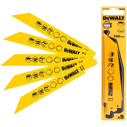 DEWALT DT2361 Brzeszczoty do metalu 152mm 5szt