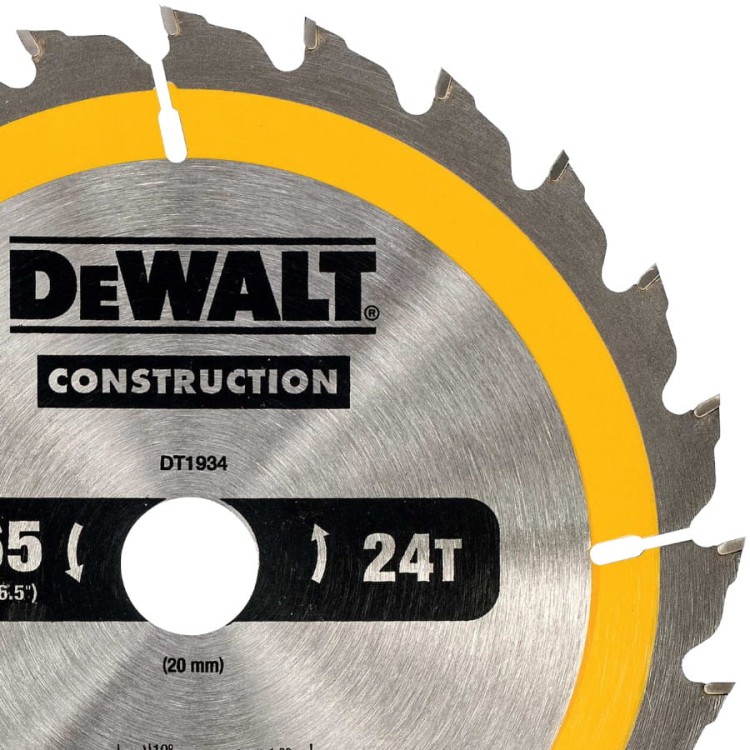 DEWALT tarcza do drewna 165 x 20mm 24T