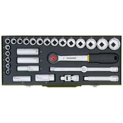 PROXXON 23000 Zestaw kluczy nasadowych z grzechotką 1/2"