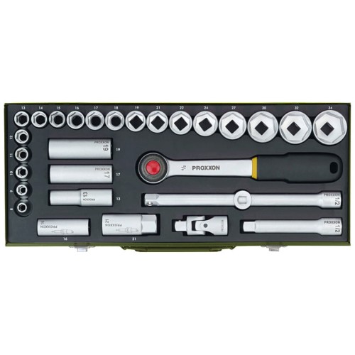 PROXXON 23000 Zestaw kluczy nasadowych z grzechotką 1/2"