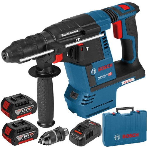 BOSCH GBH 18 V-26 Młot udarowy 2x6,0Ah, ładowarka w walizce