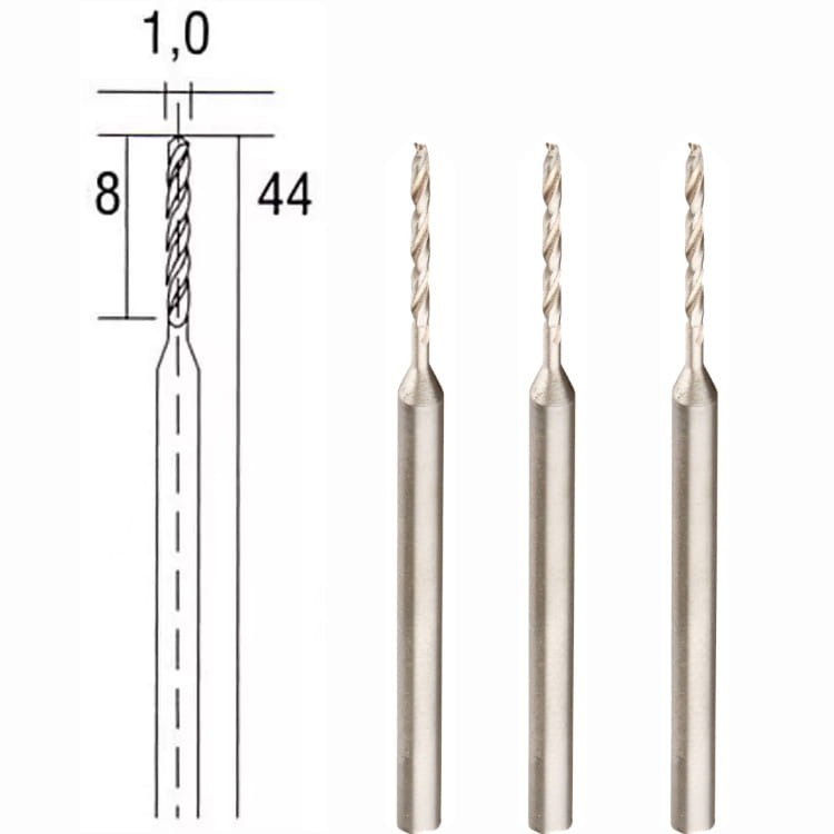 PROXXON 28854 Wiertła ze stali wolframowo-wanadowej 1,0mm 3el.