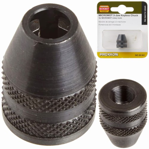 PROXXON 28941 Uchwyt wiertarski 0,3-3,2mm 3-szczękowy