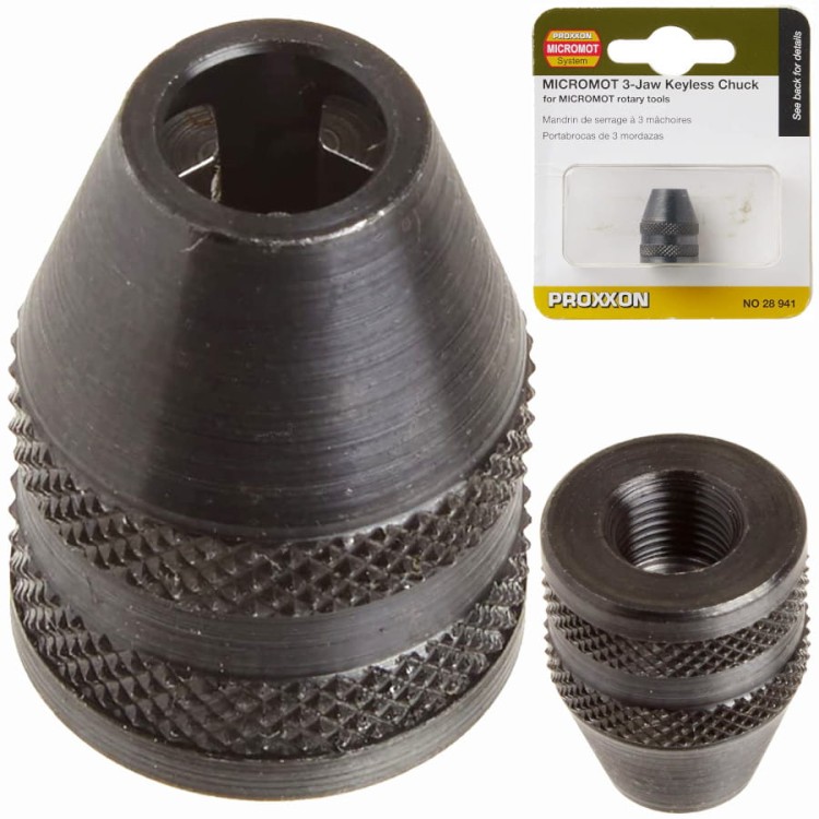 PROXXON 28941 Uchwyt wiertarski 0,3-3,2mm 3-szczękowy