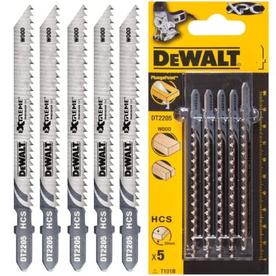 DEWALT DT2205 Brzeszczoty do drewna 5szt HCS