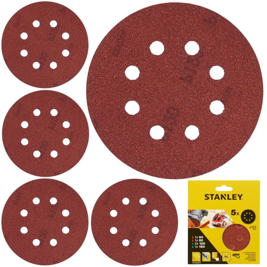 STANLEY STA32047 zestaw papierów ściernych