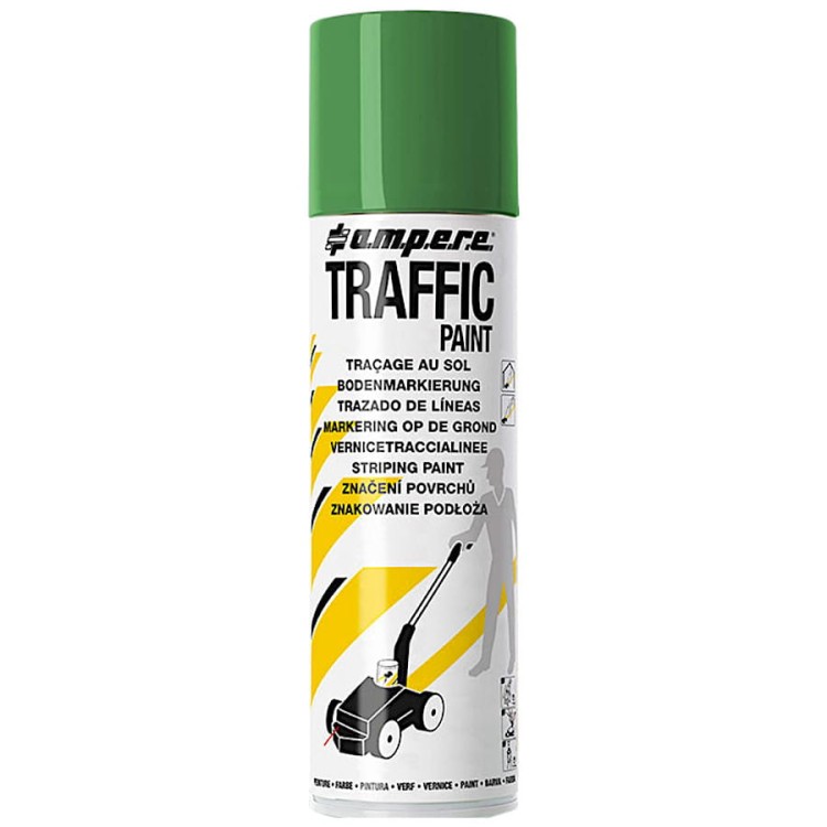 Farba do malowania linii zielona 500ml Ampere Traffic