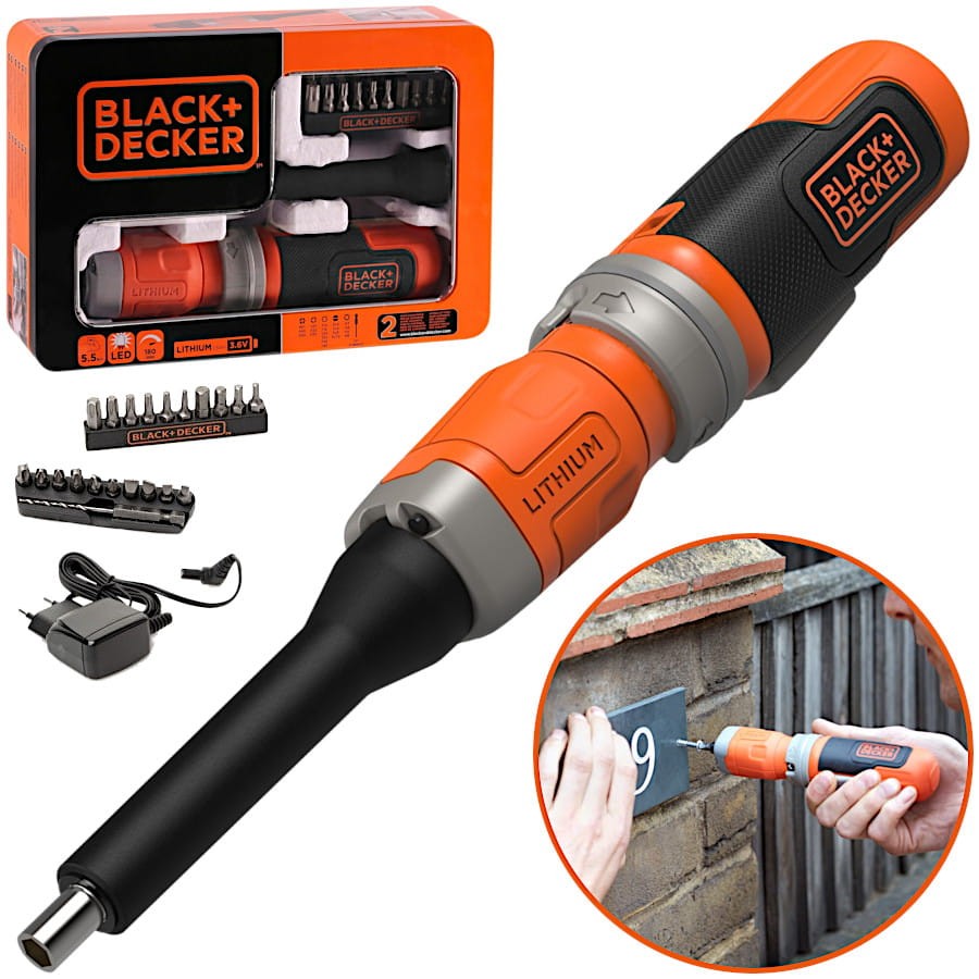 BLACK DECKER BCF603C Wkrętak akumulatorowy 3,6V + bity