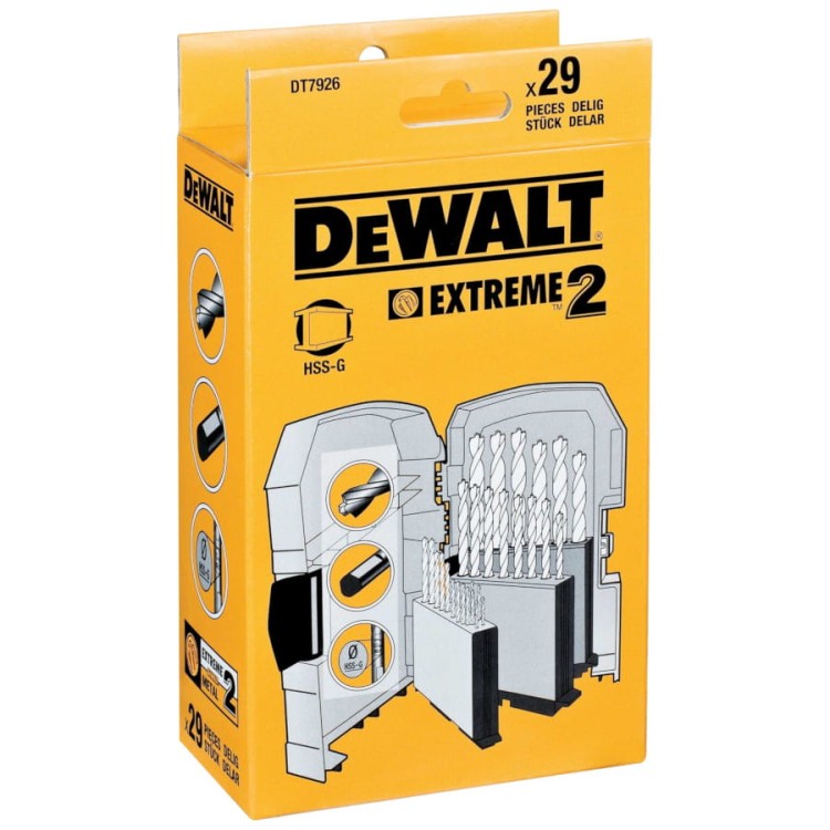 DEWALT DT7926 wiertła do metalu Extreme 29 szt. opakowanie