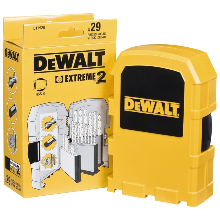 DEWALT DT7926 wiertła do metalu Extreme 29 szt. w kasecie Tough Case