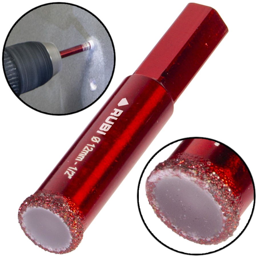 RUBI 05927 Wiertło diamentowe do płytek 12mm drygres
