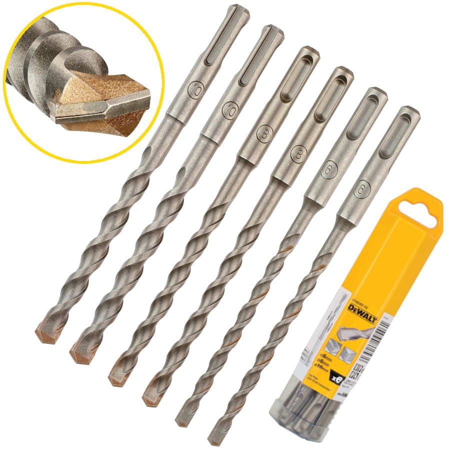 DEWALT DT60302 Zestaw wierteł do betonu SDS-Plus 6,8,10mm 6el