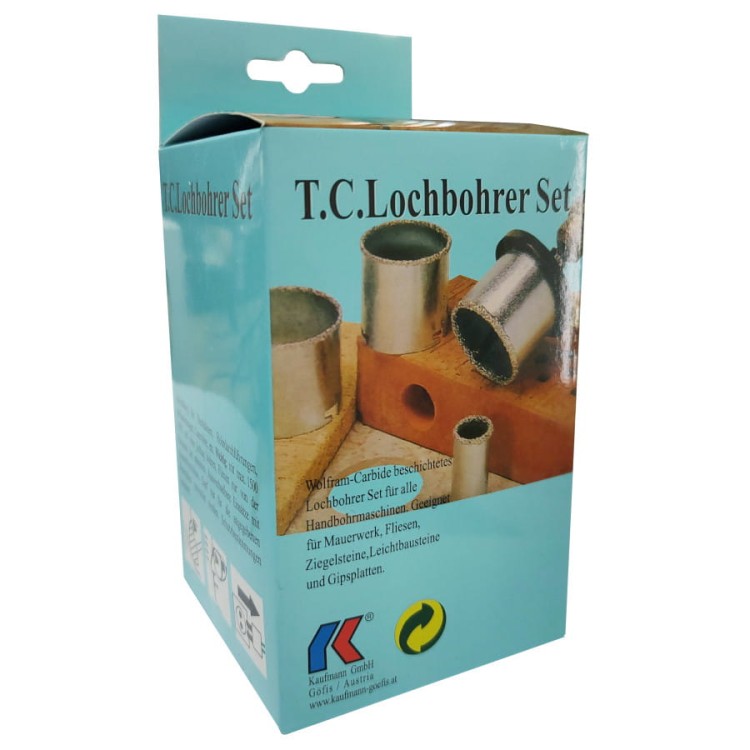 KAUFMANN 50.530.02 Otwornice wiertła do glazury 33-83mm 4el.