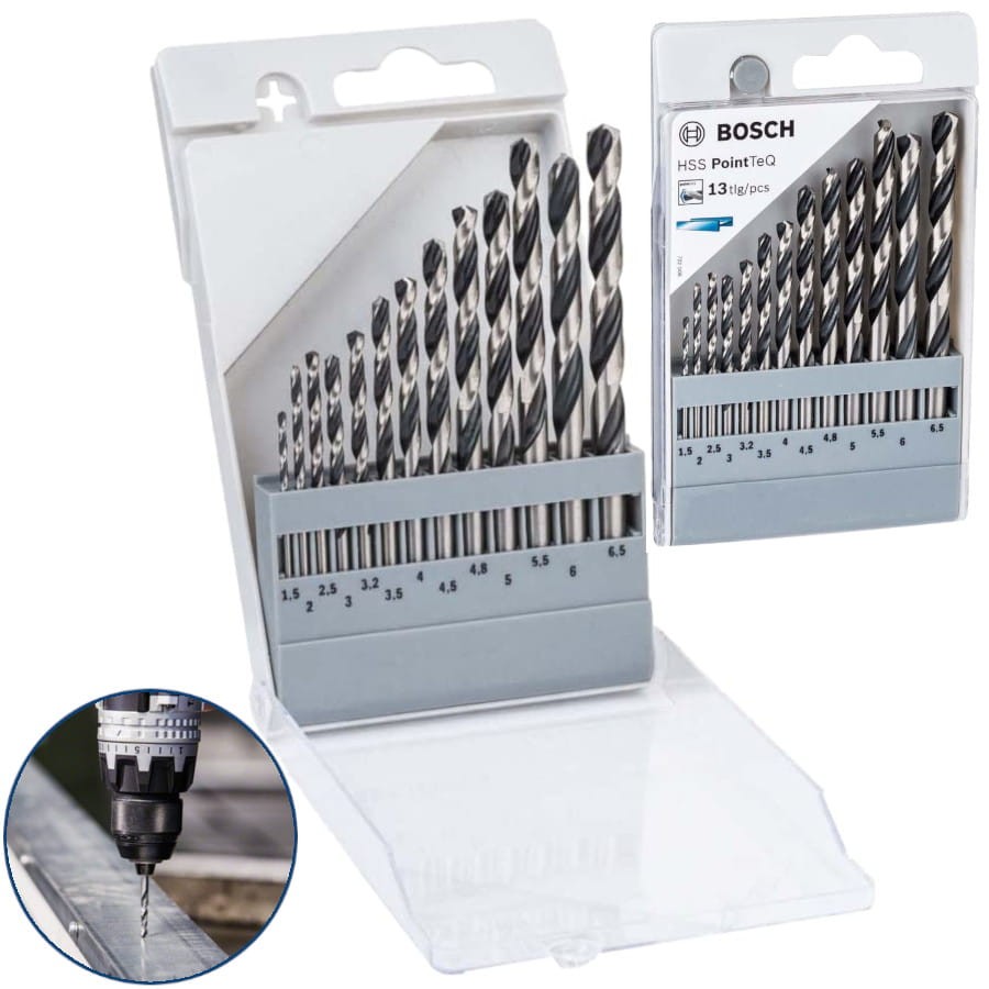 BOSCH Zestaw wierteł do metalu 1,5-6,5mm HSS POINTTEQ 13szt.