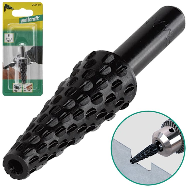 WOLFCRAFT 2535000 zdzierak stożkowy do metalu WS