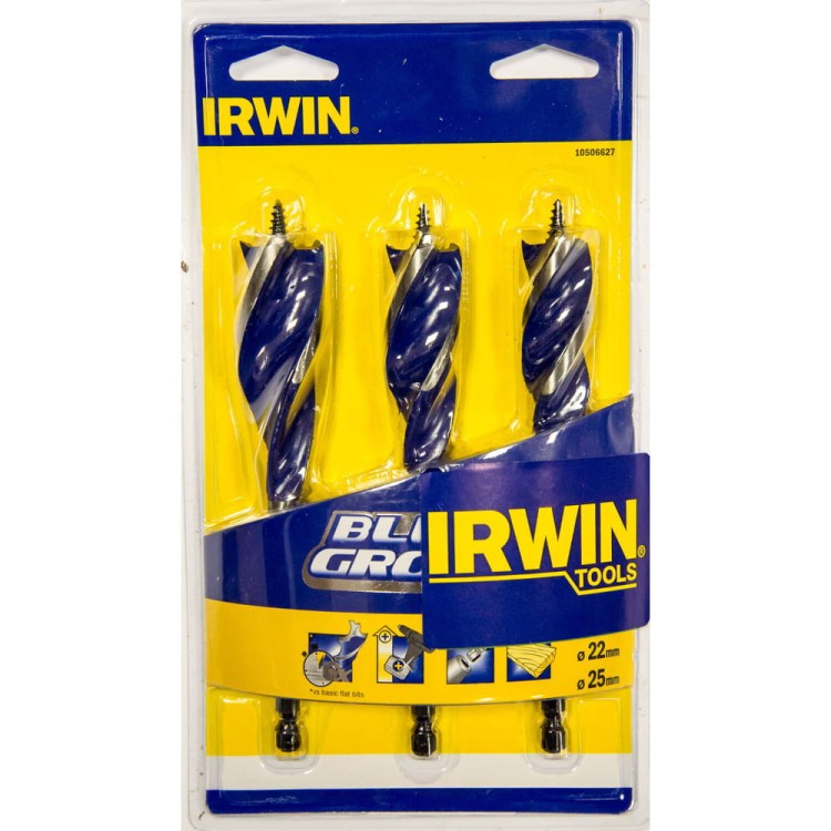 IRWIN Zestaw wierteł do drewna Blue Groove 6x