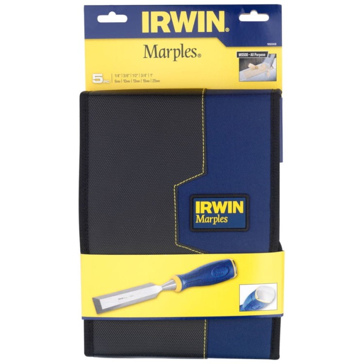 Zestaw składający się z pięciu dłut uniwersalnych z podbijakiem Irwin