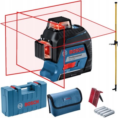 BOSCH Laser krzyżowy GLL 3-80 Professional + tyczka GT-360