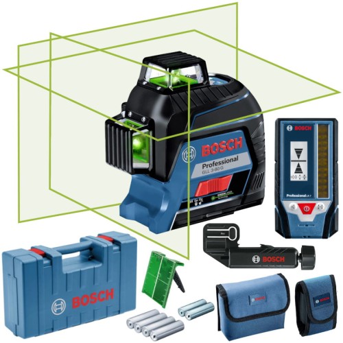 BOSCH Laser krzyżowy GLL 3-80 G + odbiornik Bosch LR7