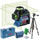 BOSCH Laser krzyżowy GLL 3-80 G + statyw do lasera BT150