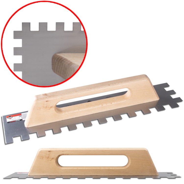 RUBI 75962 Paca z uchwytem drewnianym 48cm ząb 20x20mm
