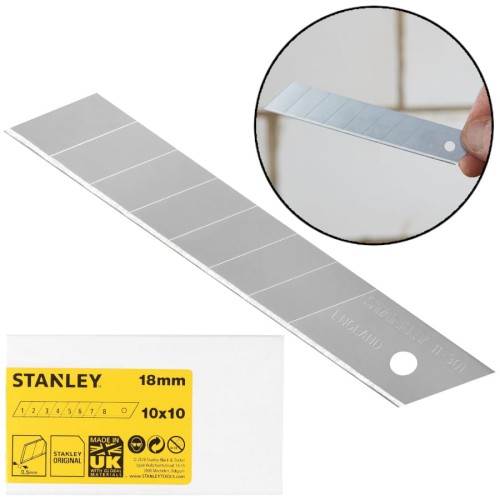 STANLEY 1-11-301 Ostrza łamane 18 mm 100 sztuk