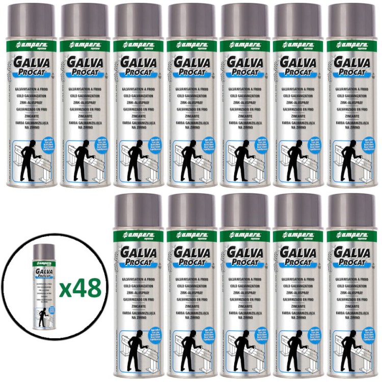 AMPERE GALVA PROCAT cynk w sprayu superbłysk 500 ml 48szt.